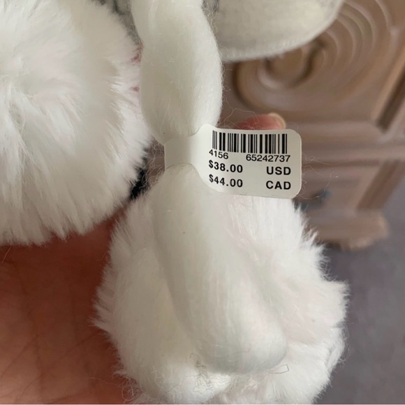 Anthropologie Chunky Cable-Knit Rhinestone White Pom Pom Scarf or Shawl NWT OS - Picture 2 of 5